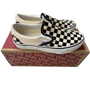 Vans Checkerboard Slip-On Black White Size 6.5